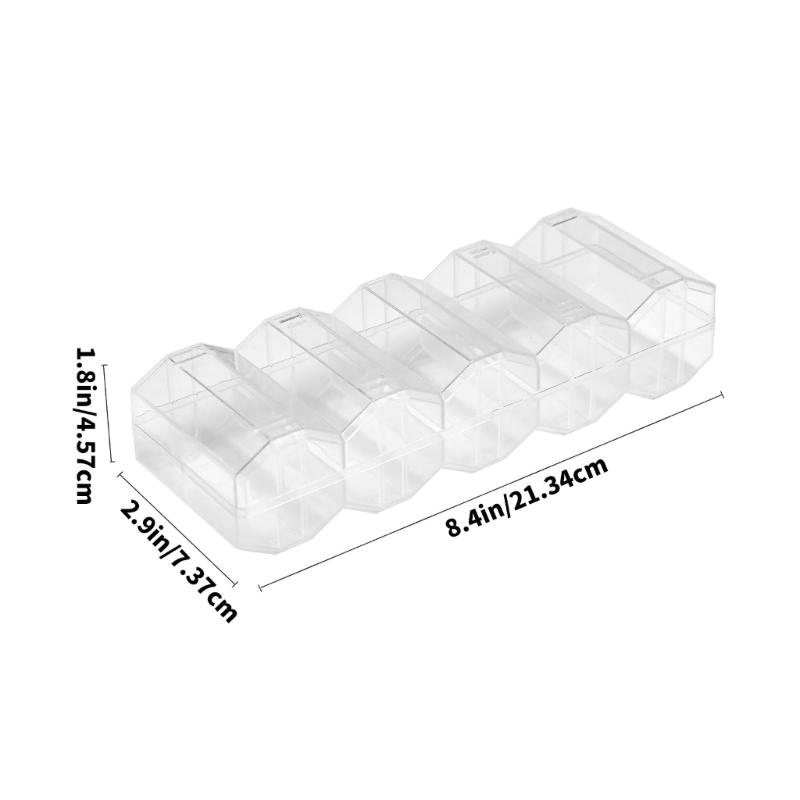 Pack of 4 Hexagonal Grid Chip H0lder Trays Acrylic 0rganizer for Poker Accessories