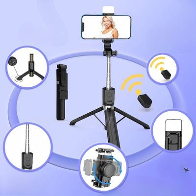 Wireless  Selfie Stick Tripod Stand with  Detachable  Remote , Extendable  Bluetooth Phone Tripod for  iPhone  Android