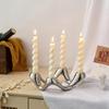 Europäischer Keramik 4-Loch Kerzenhalter Elegante Tischdekoration für Esszimmer Schlafzimmer Geburtstagsgeschenk