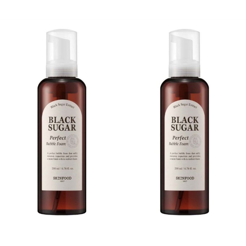 SKINFOOD Black Sugar Perfect Bubble Foam 200ml*1Pc/2Pcs