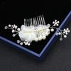 Side Clip Flower Hair Comb Fashion Bride Headwear Hair Ornament Rhinestone Hairpin  Bridesmaid