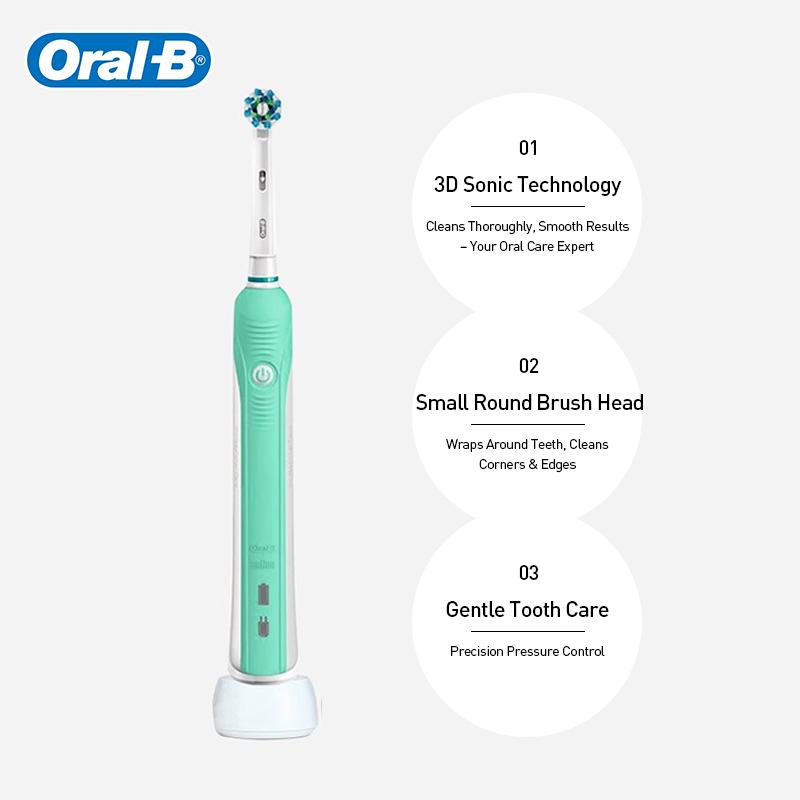 Oral B D16523 Electric Toothbrush Oral Hygiene Dental Care Electric Rechargeable Tooth Brush
