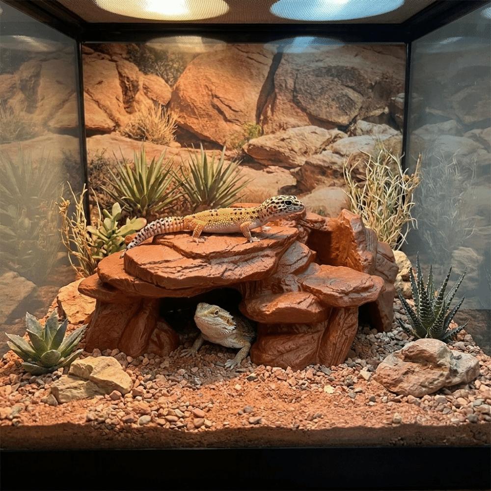 Realistic Texture Fish Tank Rockery Ornaments 3D Printing Fish Hiding Cave  Aquariums