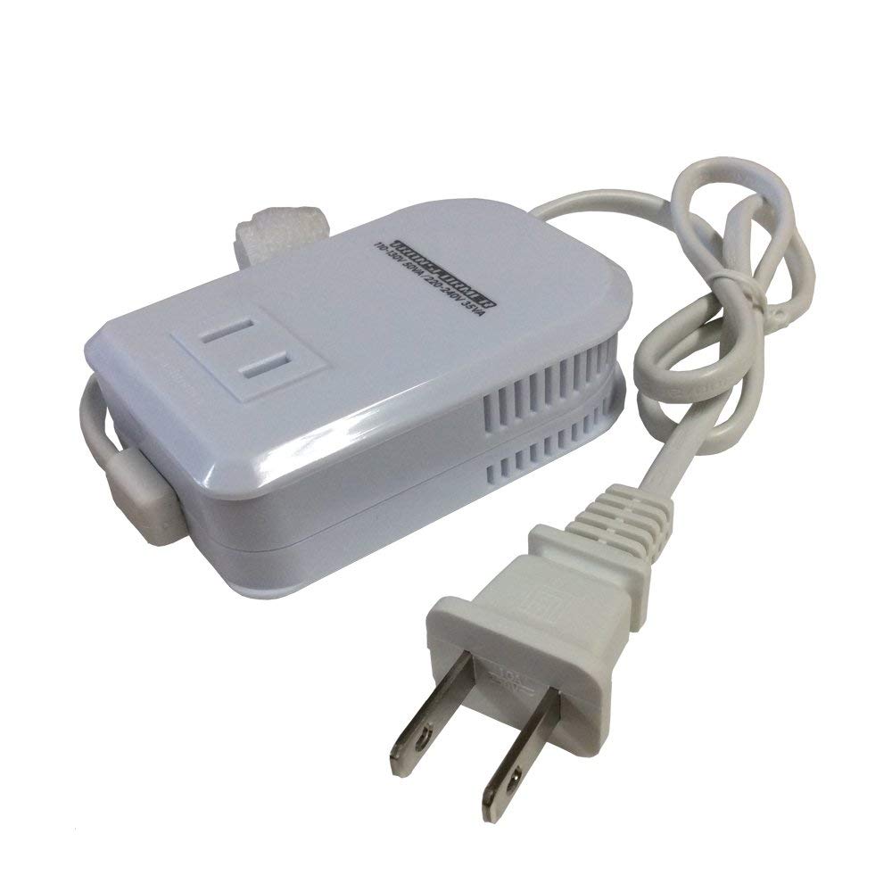 Kashimura Slim Transformer for International AC 110V to 130V AC 220V to 240V Main Unit Power Plug Type Output Outlet Type A NTI-77 Use, / 50W, / 35W,