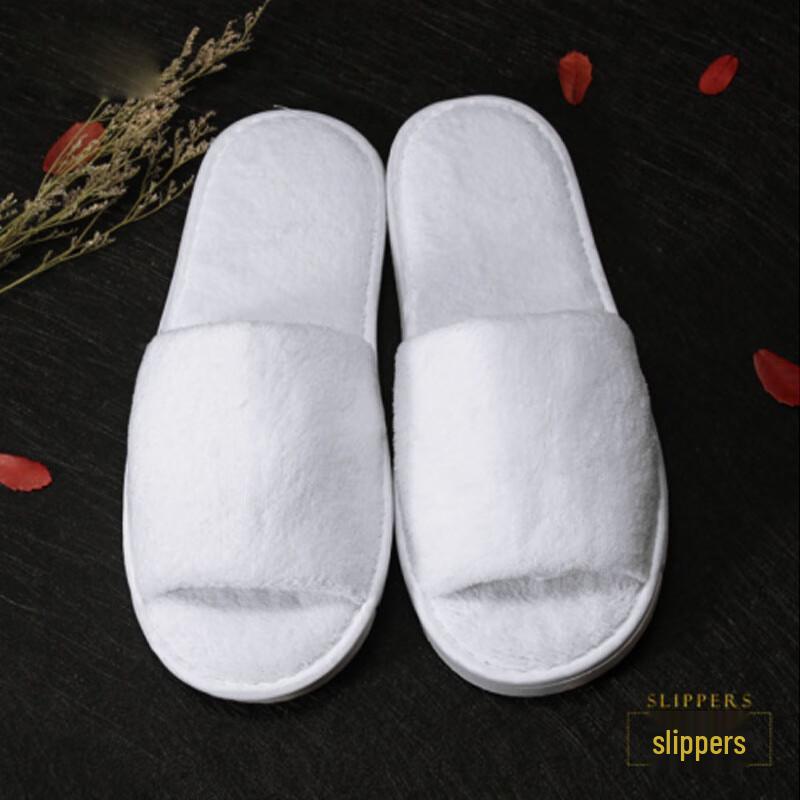 

Disposable Coral Fleece Hotel Slippers - 100 Pairs