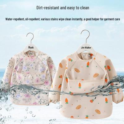 Wasserdichte Langarm-Lätzchen für Babys & Kleinkinder - Flecken- und schmutzabweisende Kindergarten-Schürze