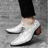 Pointed Toe Shoes Men'S High Heel Cross-Border Heightened Shoes Trend Leather Shoes Zapatos De Cuero Para Hombre M733