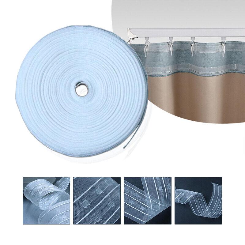 10/20M Transparent DIY Ribbon Curtain Heading Tape Pleat Curtain Pinch Belt For Home Curtain DIY Craft Curtain Installation