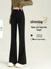Women's High Waist Black Fleece Flared Pants - 2026 Winter Style