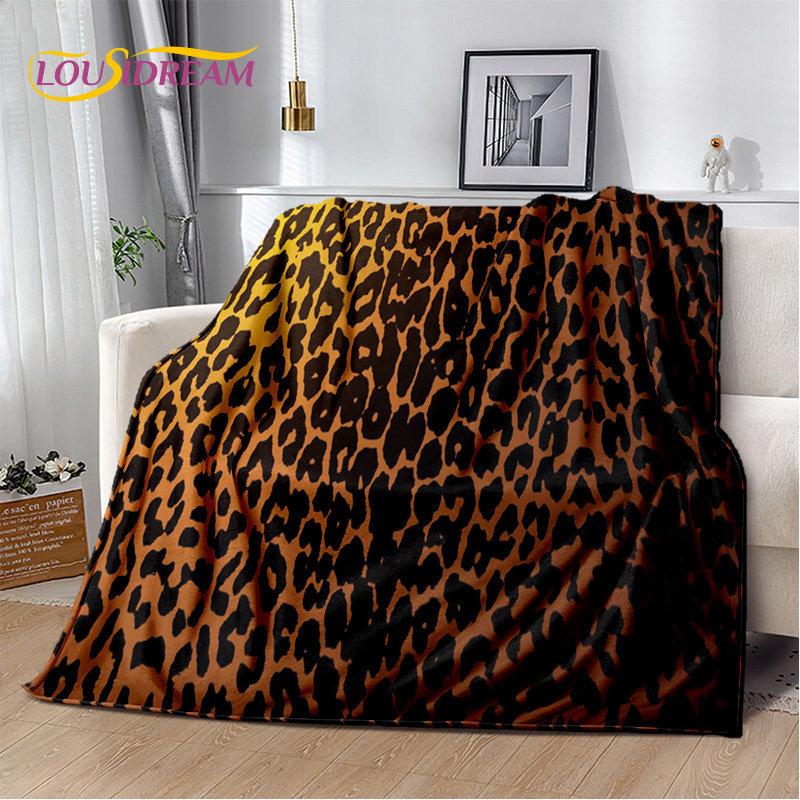 3D-Wild-Leopardenmuster-Serie, weiche Plüschdecke, Flanelldecke, Überwurf, Decke für Wohnzimmer, Schlafzimmer, Bett, Sofa, Picknick-Abdeckung, Kinder