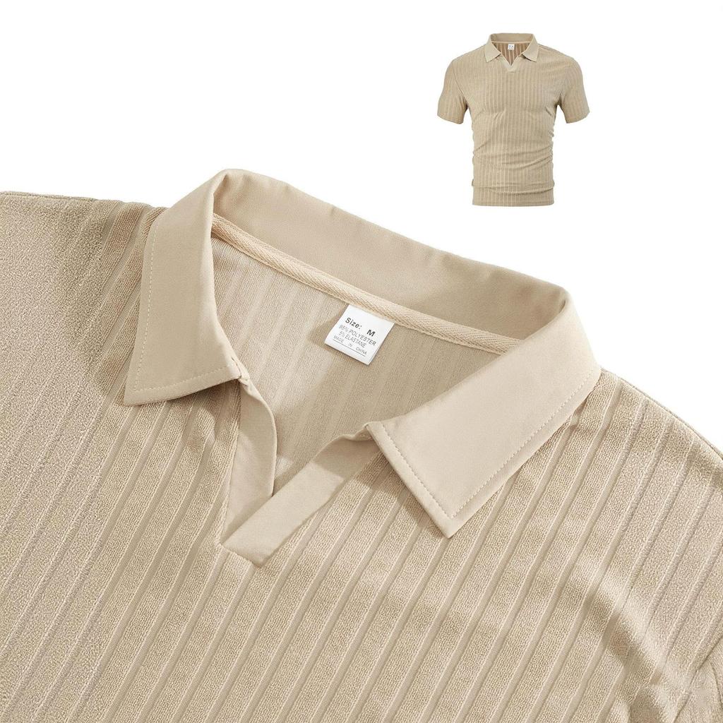 Herrenhemd Revers Knopfleiste Handtuch Stilvoll Atmungsaktiv Täglich Hemd