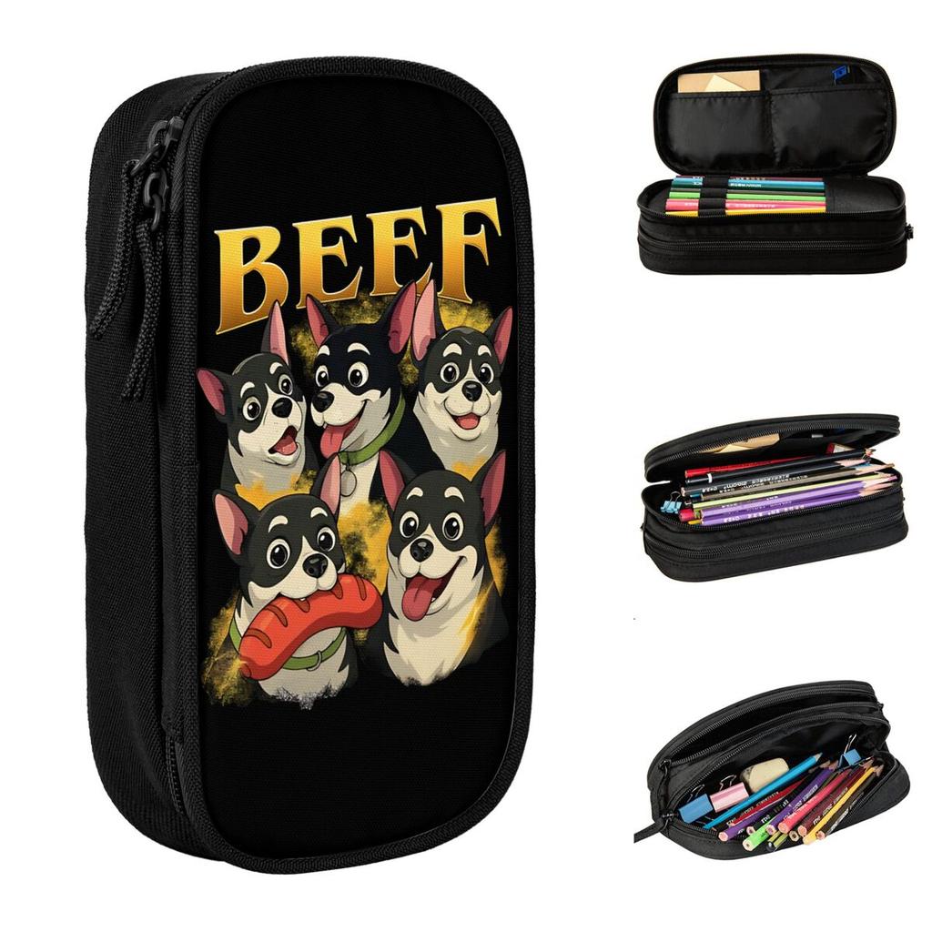Beef Dog Dispatch Game Pencil Cases Creative Pen Holder Bags Kids Big Capacity School Supplies Cosmetic Pencil Box