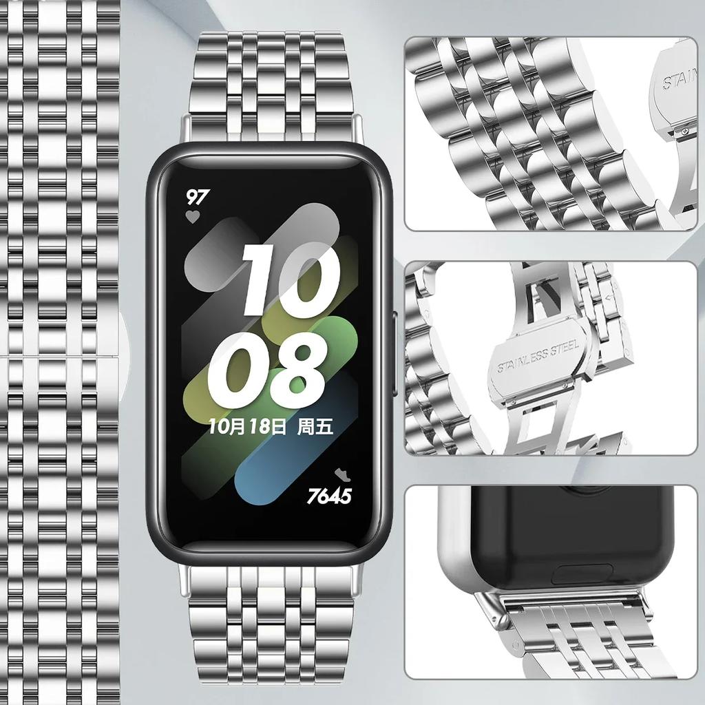 Stainless Steel Strap For Samsung Galaxy Fit 3 Metal Bracelet Luxury Bussiness Band For Samsung Galaxy Fit3 SM-R390 Accessories