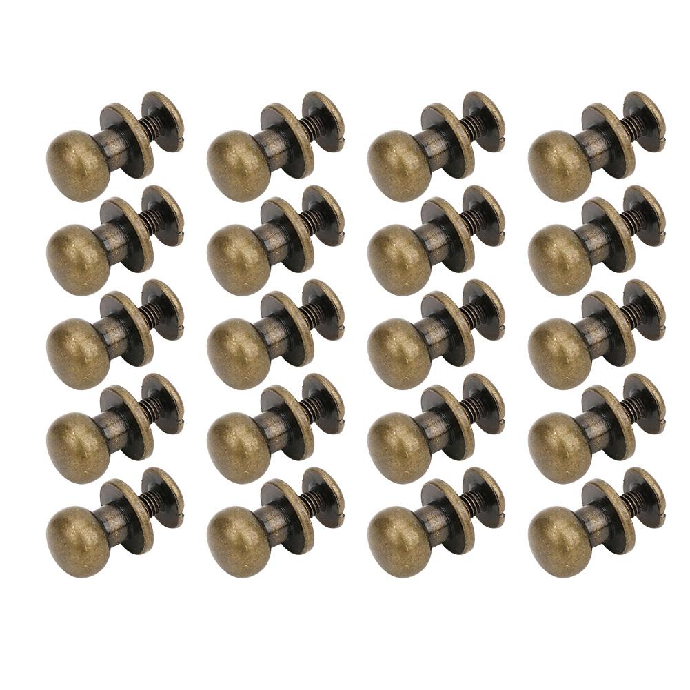 20PCS 9 X 8mm DIY Copper Rivets Round Head Nipple Nail Bag Shoes Accessories for LeatherGun Color 9