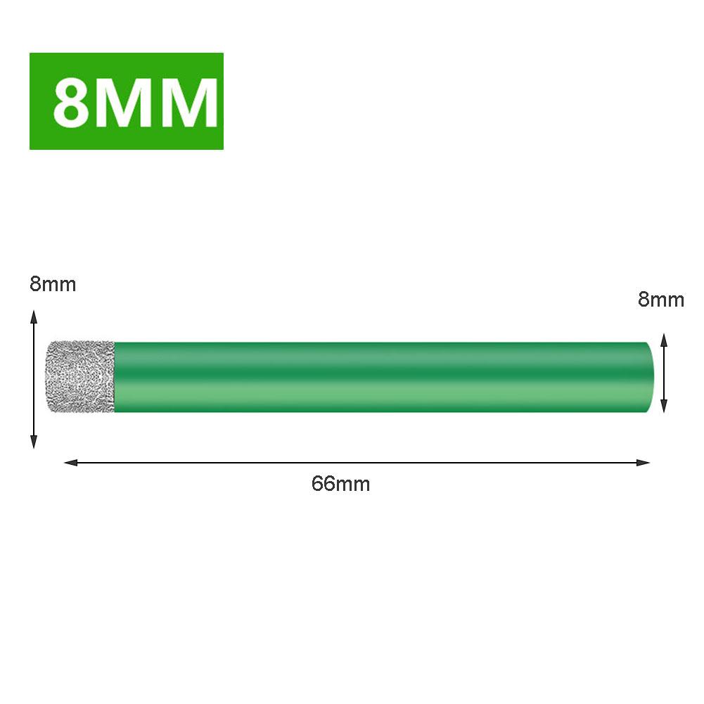 6/8/12mm Dry Diamond Coated Drill Bit For Drilling Tile Marble Glass Ceramic Hole Punching Drilling Power Tool Accessories