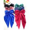 6 spring clip streamers bow hair clips for women