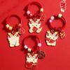 Zodiac Dragon 2024 New Year Dragon Key Chain Bag Pendant Chinese Dragon Key Ring  Backpack Pendant