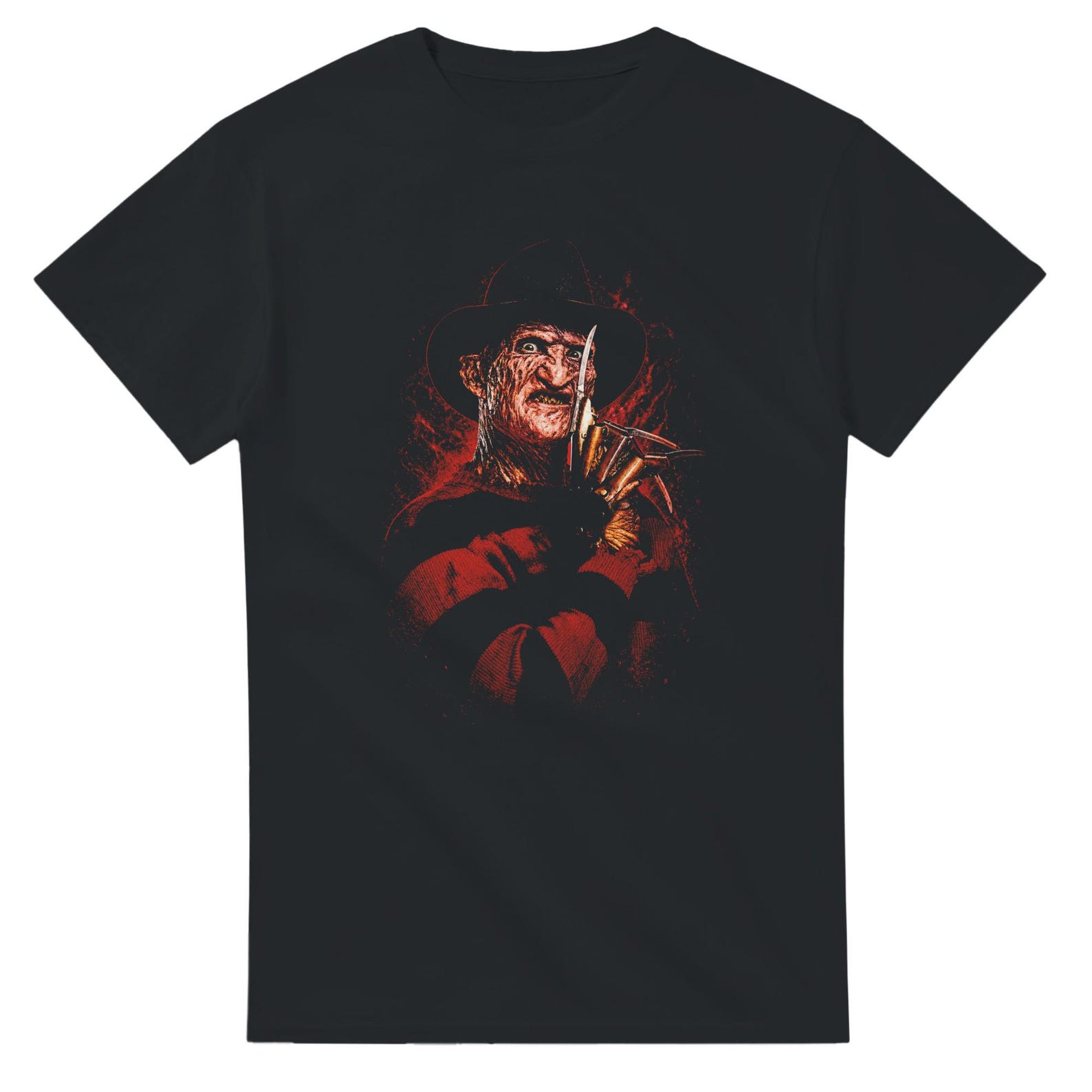 Nightmare on Elm Street Halftone Heavyweight Unisex Crewneck T shirt | Gildan® 5000 M