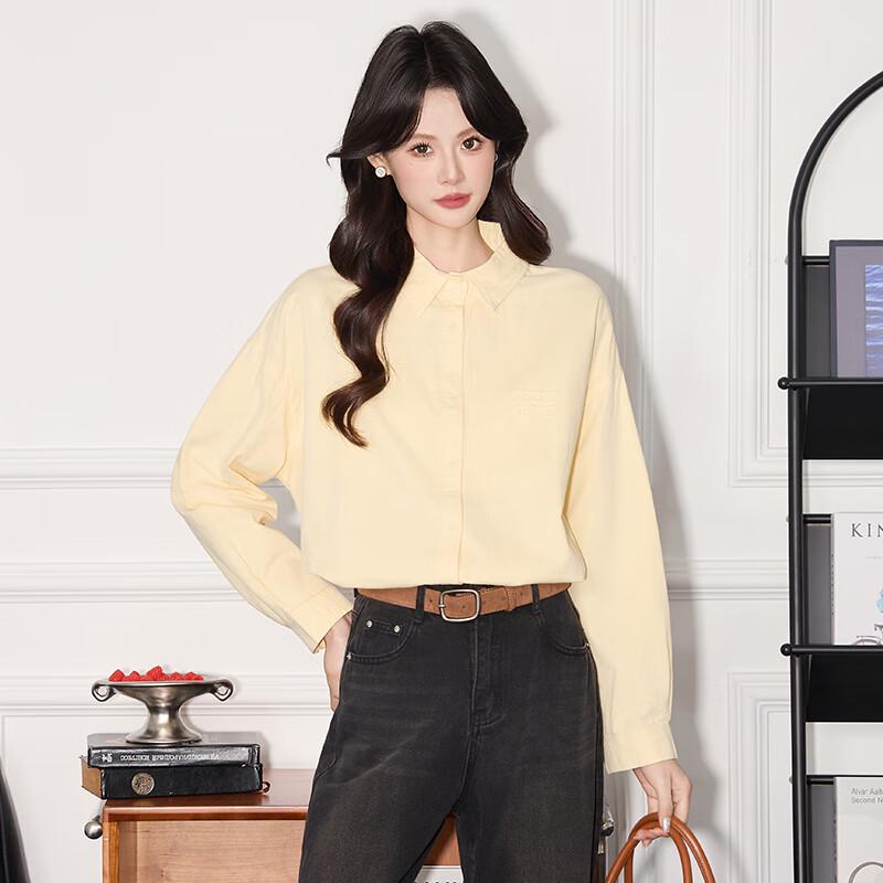 Women s Pure Cotton Long-Sleeve Commuter Shirt M