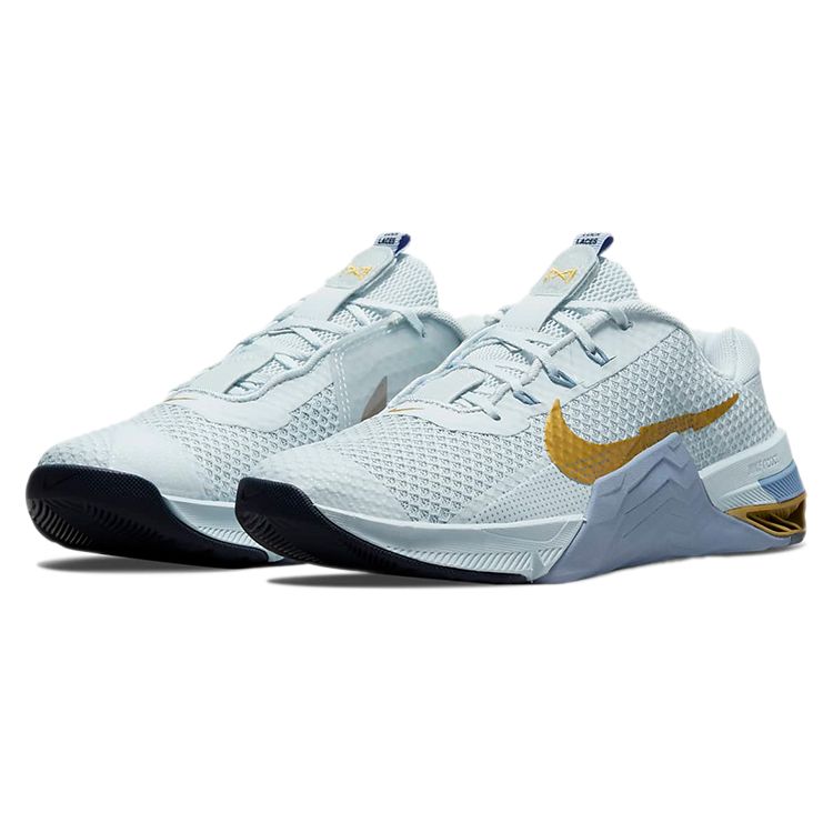 Nike Metcon 7 Pure Platinum Metallic Gold Coin Women Sneakers Blue Ashen-Slate Aluminum CZ8280-049