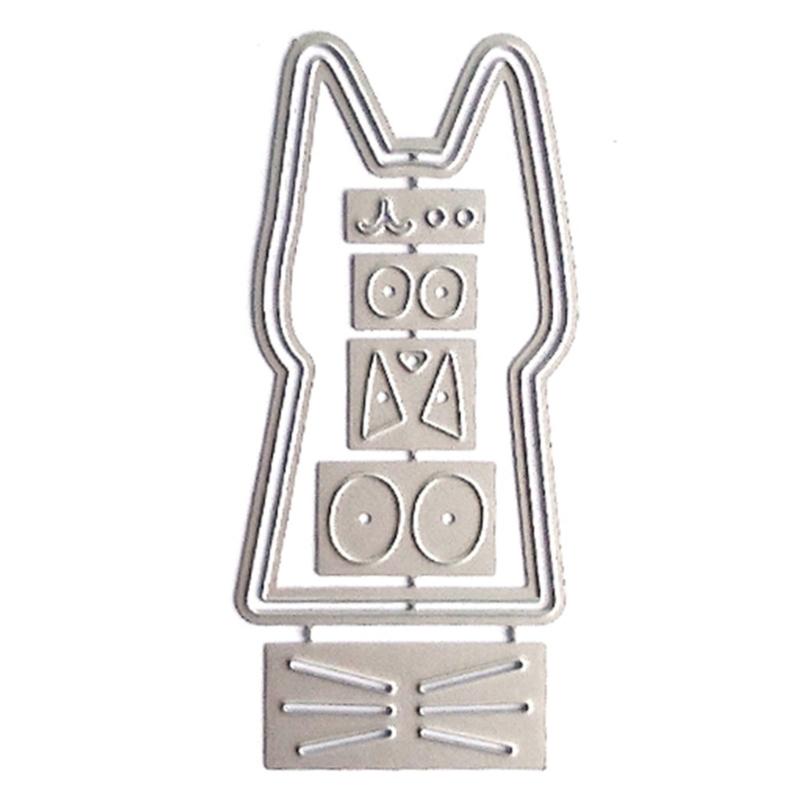 

Kitten Cutting Dies Carbon Steel Die Cut Templates Decorative Embossing Paper Die for Card Making Scrapbooking Bookmarks 1