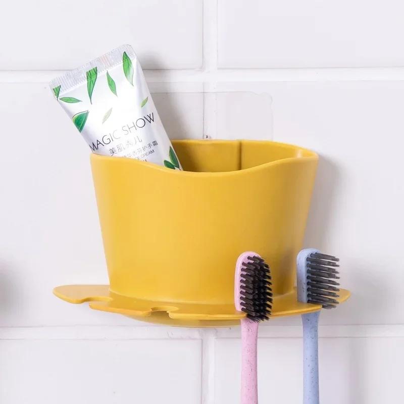 New 1PCS/Punch-free Razor Storage Rack Bathroom Wall Hanging Brushing Tooth Washing Toothbrush Holder