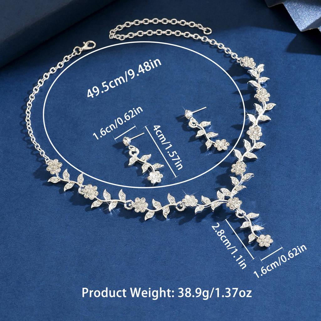 European and American Suits Bridal Retro Versatile Flowers, Wedding Necklaces, Earrings, Wedding Accessories, Banquet Ladies