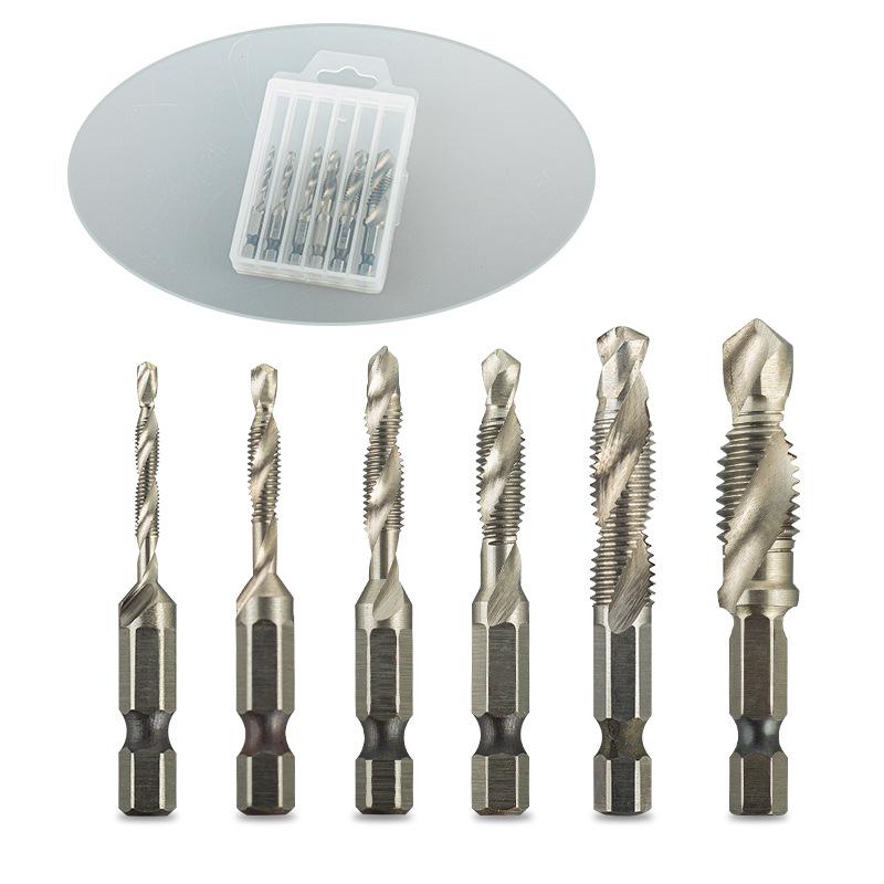 Yunbei Titanium-Plated High-Speed Steel Spiral Tap Drill with Hexagonal Shank
