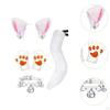 Fox Ears Tail Gloves Collar Set Animal Cosplay for Carnival