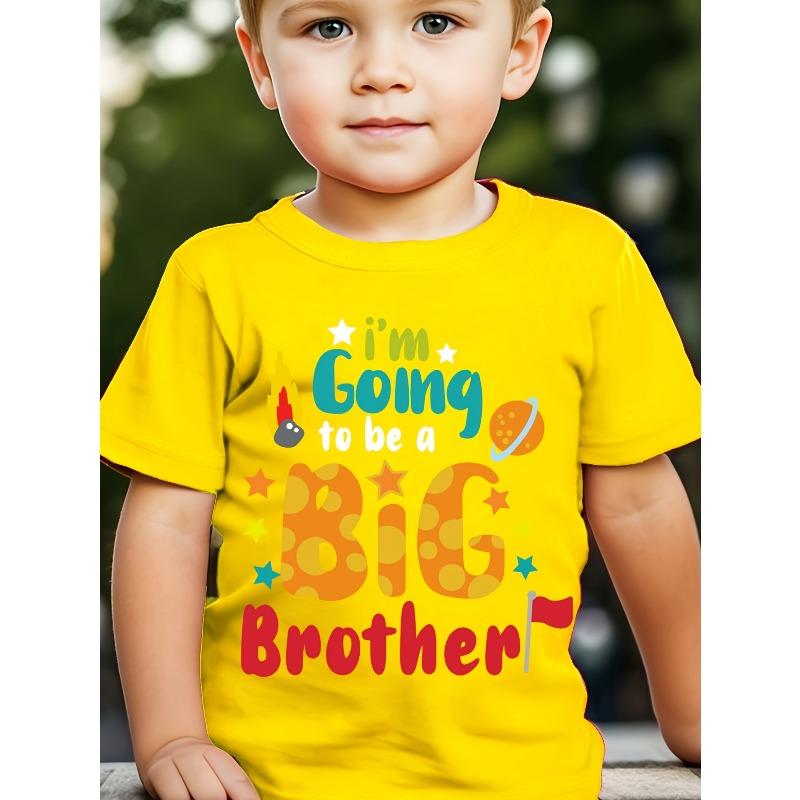 European Sizes I'M Going To Be a BIG Cartoon Pattern Print Creative Versatile Round Neck T-Shirt