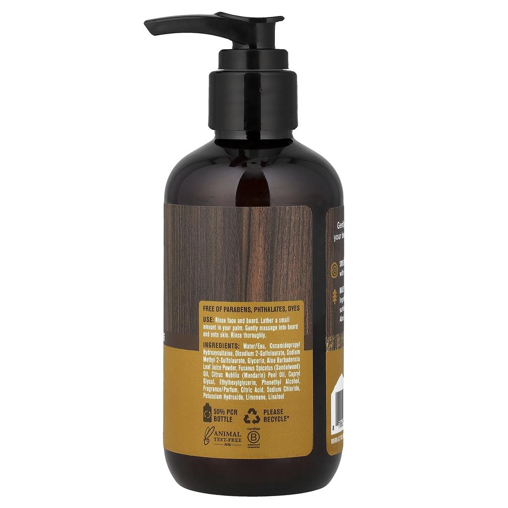 Beard + Face Wash, Sandalwood, 200Ml(6.7Fl Oz)