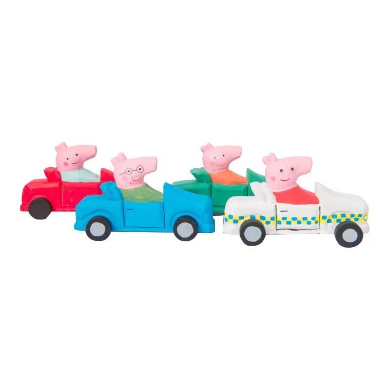 Peppa Pig Wooden Handcrafted Diy Car Toy For Kids And Home Decor With Modern Art Style