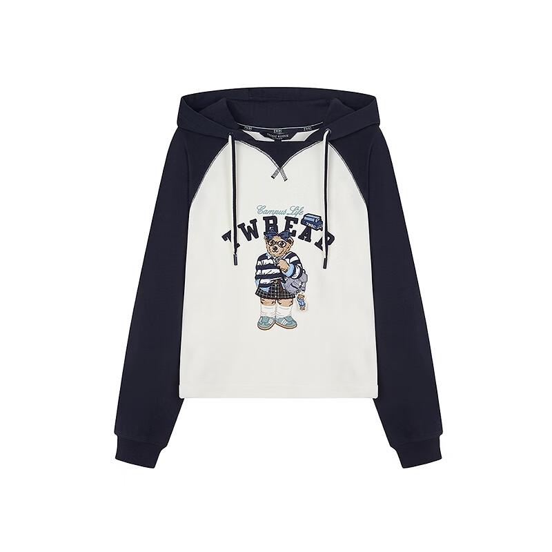 Teenie Weenie Women's Color-block Bear Hooded Sweatshirt