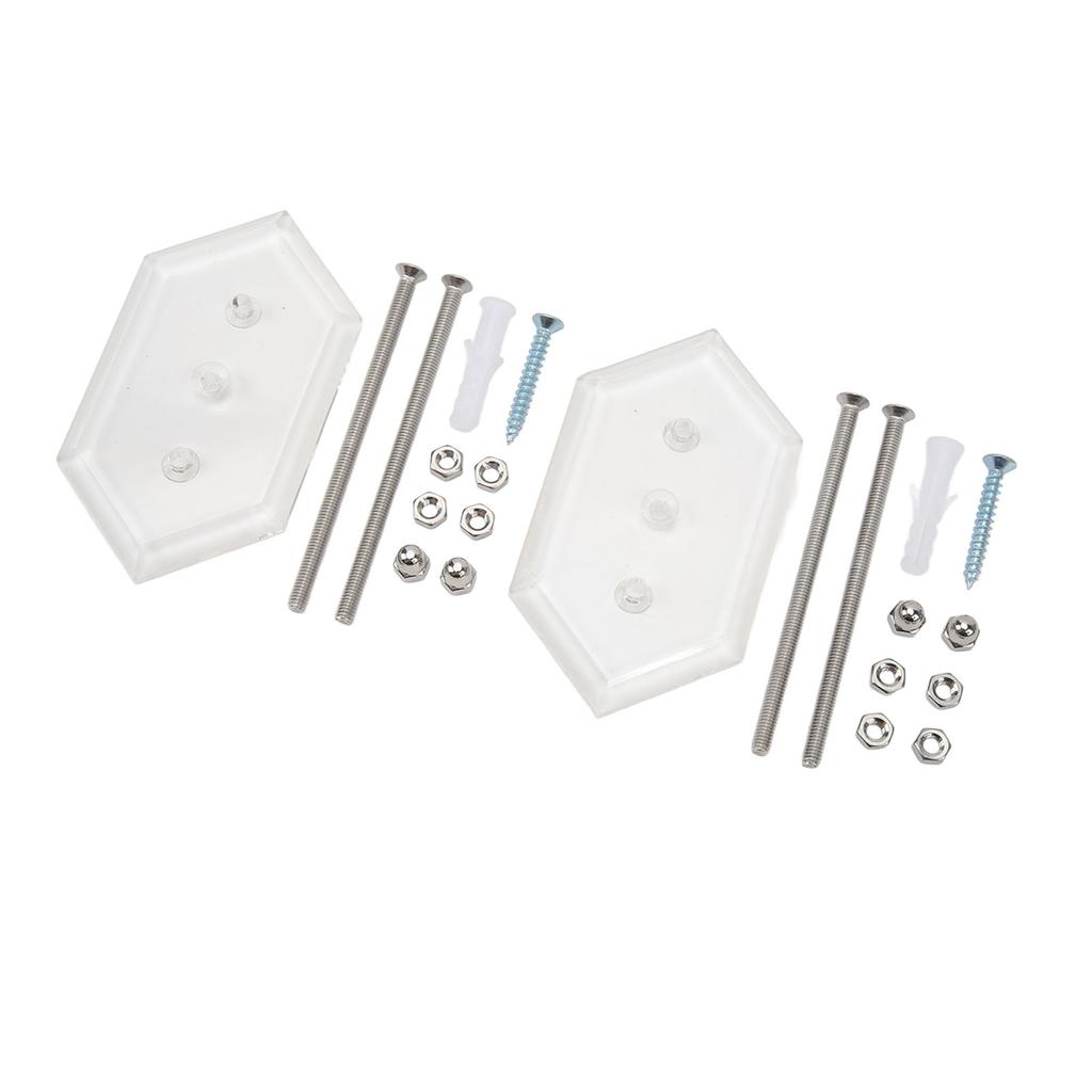 2 Sets Skateboard Hanger Wall Mounting Deck Rack Skateboarding Display and Storage Mount Kit Transparent