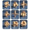 Kids Intelligence Luban Lock Full Set, Wooden Kongming Lock Puzzle Unlock Toys