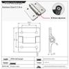 Stainless Steel Adjustable Torque Damping Hinge with Positioning Stop