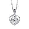 Bague Ringen 1.0ct Heart Moissanite Pendant For Women Sparkly Imitation Diamond Jewelry 925 Sterling Silver Fine Jewelry Gift