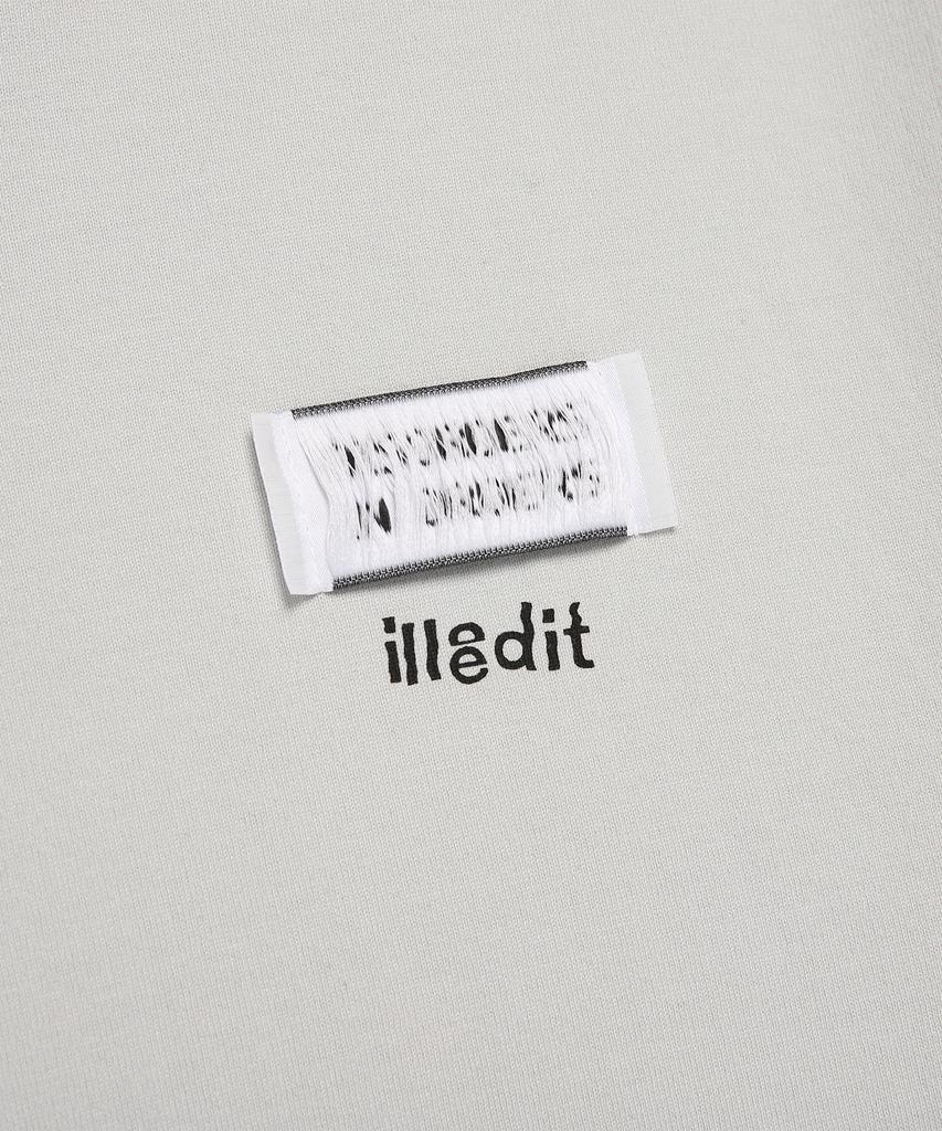Illedis Half Cutting T-Shirt Gray