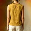Damen Shirt Locker Geschnitten Ärmellos Rundhals Rüschenbesatz Lässige Oberteile Einfarbige Sommer Tanktops Tägliche Kleidung