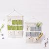 Cotton Linen 7 Pockets Hanging Bag Wall Mounted Cosmetic Toys Organizer  Kitchen