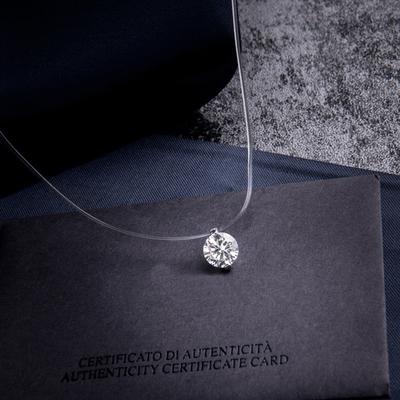 Delikatna, romantyczna, transparentna rybia linia Niewidzialny wisiorek choker naszyjnik Lady Elegancka biżuteria