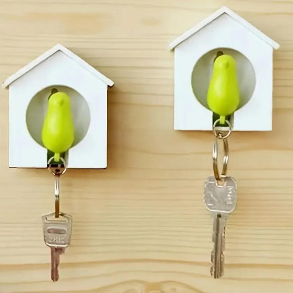 Bird House Shape Bird Key Holder Mini Anti-lost Key Holder Creative Keys Rails  Home