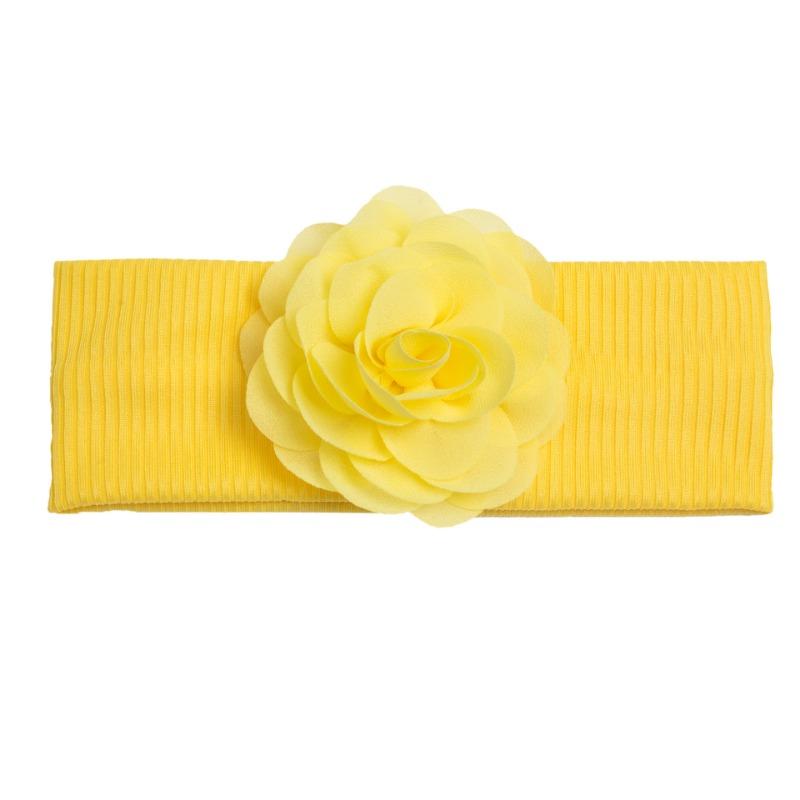 New baby headband headgear, cute children's ribbed wide-brimmed flower headscarf, baby headband.