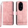 DIERFENG DF-03 For Honor 200 Pro 5G Case Lines Imprinted Leather Wallet Phone Cover