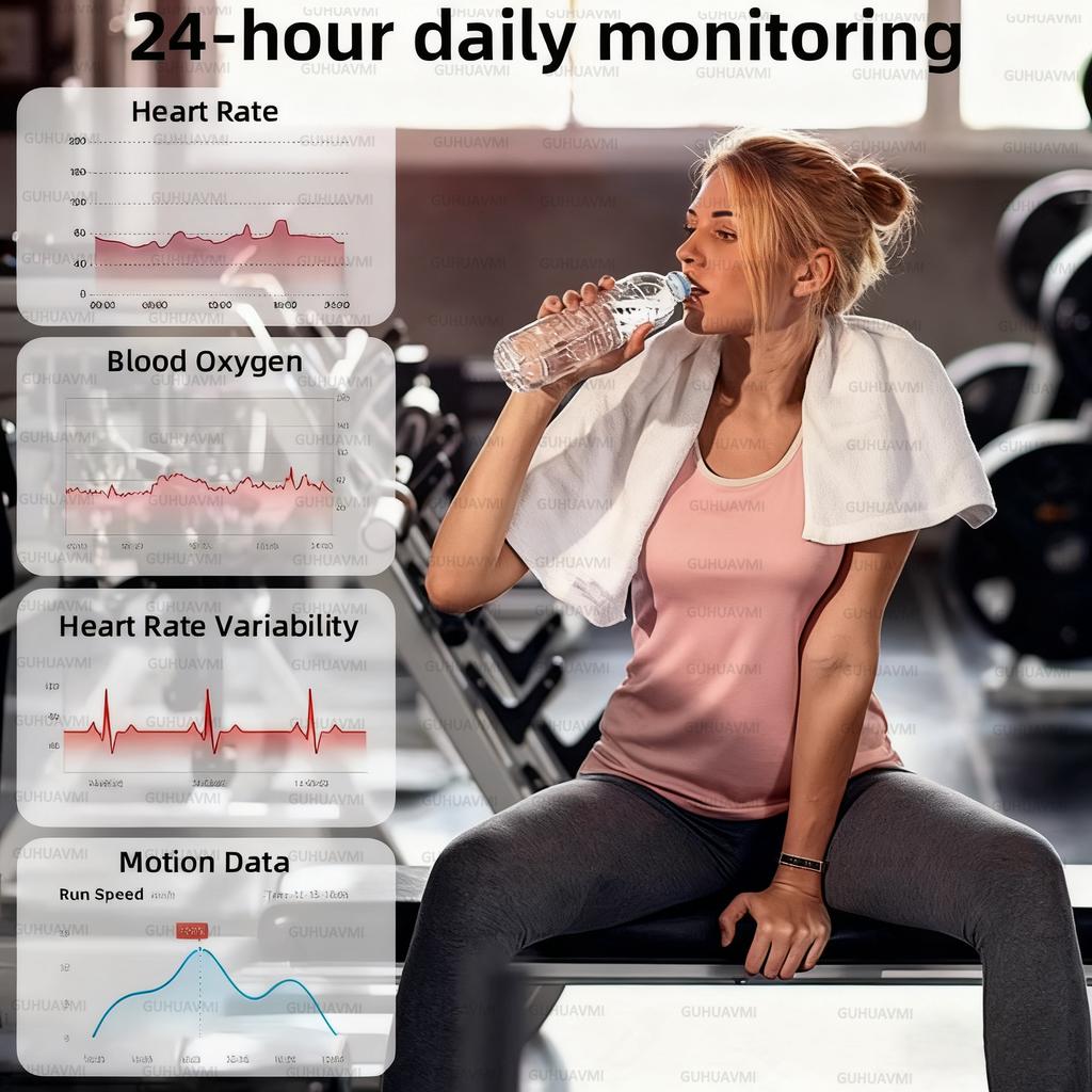 New Woman Health Smart Band Fitness Tracker with Heart Rate Blood Oxygen Sleep Monitor IP68 Waterproof Pedometer Watch for Women