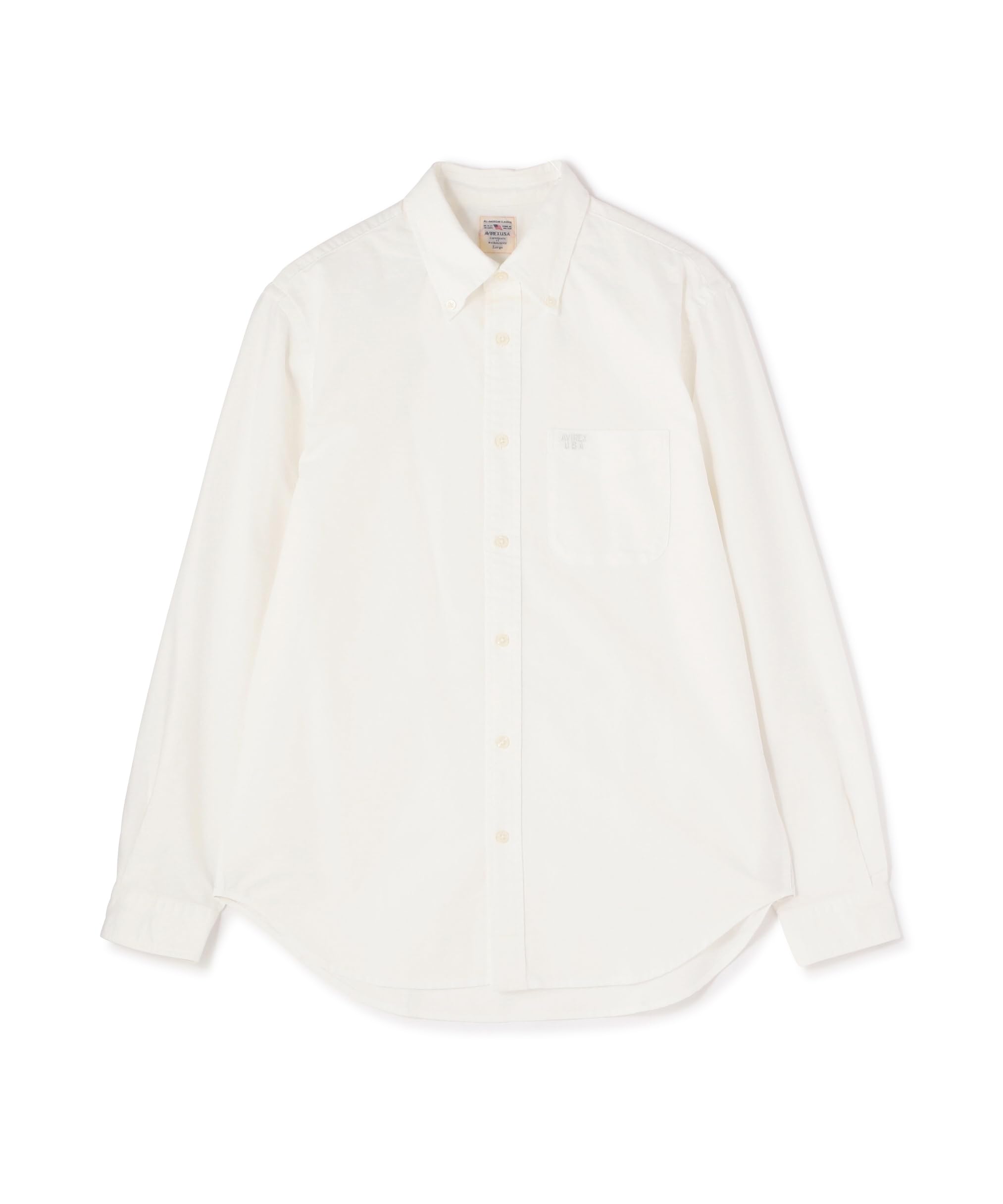 

DAILY BASIC OXFORD LONG SLEEVE [AVIREX] B.D. SHIRT, Men s, L, 030, White, 783-3920004