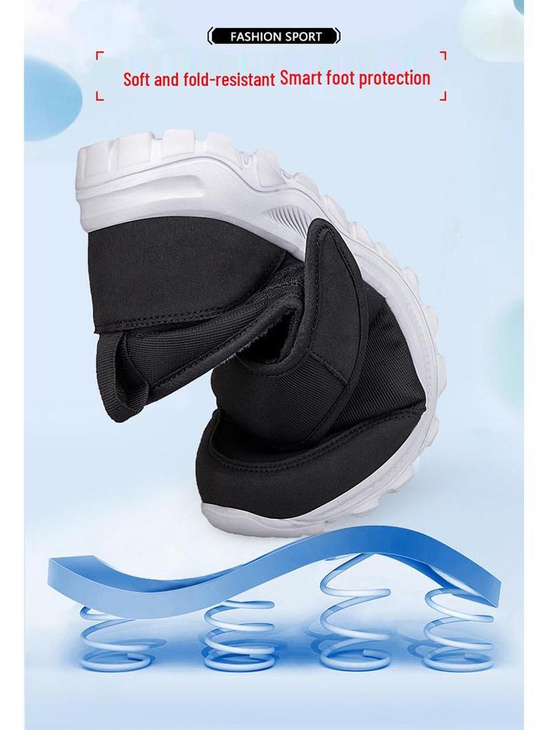 Men's Winter Velvet Comfort Shoes - Wide Toe, Adjustable Fit for Swollen Feet