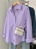 Women's Long Sleeve Blouse Turn Down Collar Elegant Casual Shirt Loose Fit Office Top For Spring Autumn