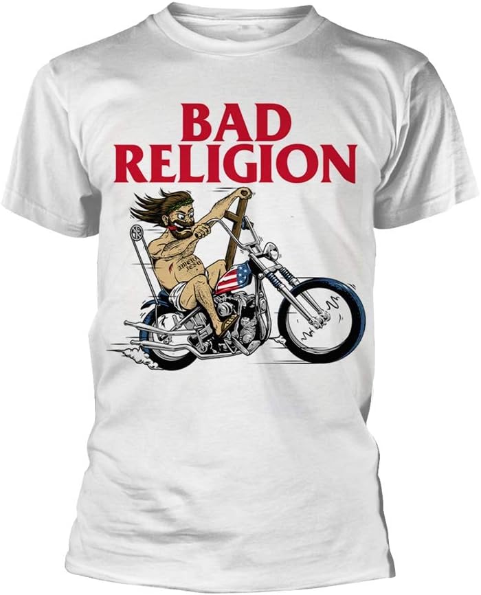 Bad Religion Men s American Jesus T-Shirt White | Officially Licensed Merchandise S