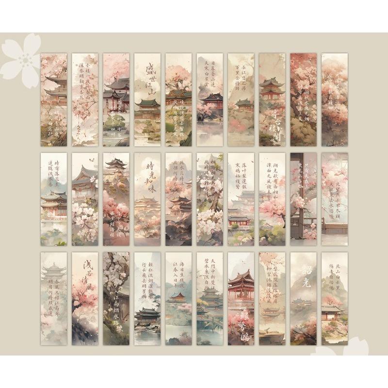 30 teile/satz Ins Landschaft Charakter Lesezeichen Kreative Handbuch DIY Abstrakte Papier Karten für Studenten Lehrer Tag Geschenk